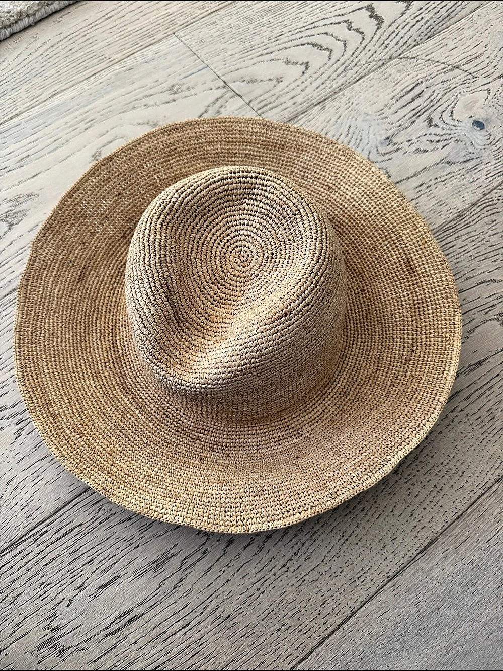 Avenue Woven Straw Sun Hat in Brown NWT